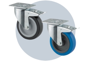 Ruedas de Goma Elástica para Carros de Carga, Carros Roll Container o similares